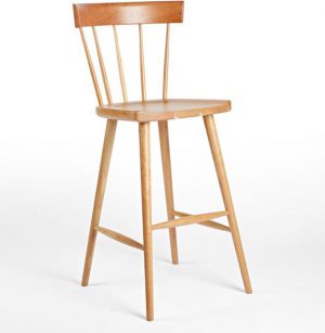 صندلی اپن آشپزخانه چوبی پشت دار